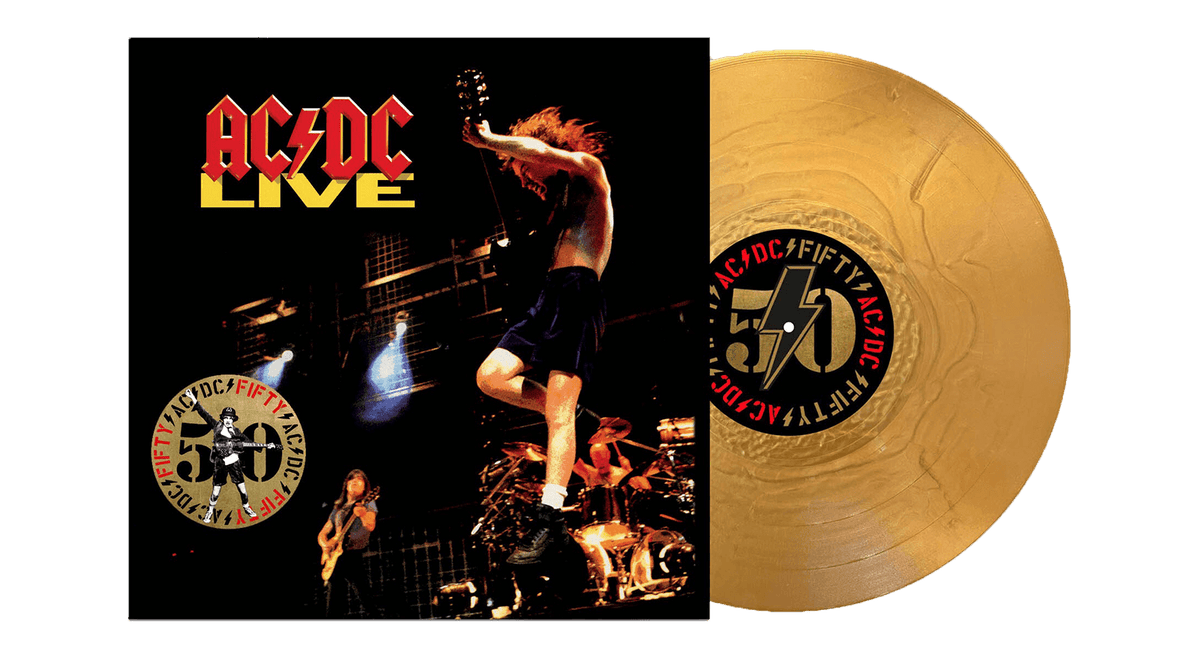 Vinyl - AC/DC : Live - 50th Anniversary(Gold Vinyl) - The Record Hub