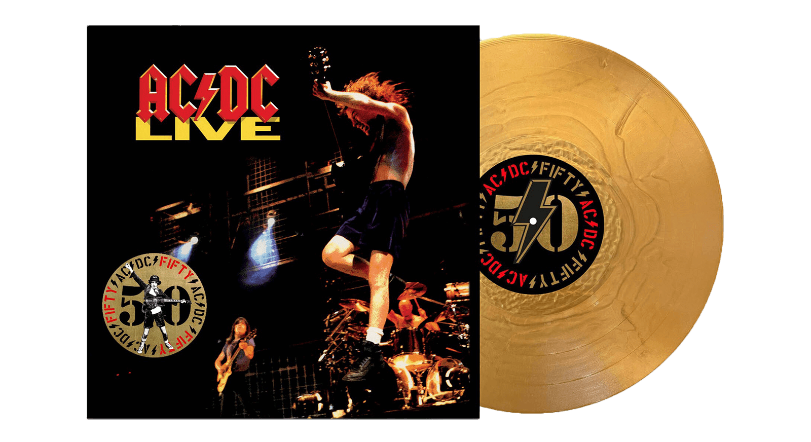 Vinyl - AC/DC : Live - 50th Anniversary(Gold Vinyl) - The Record Hub