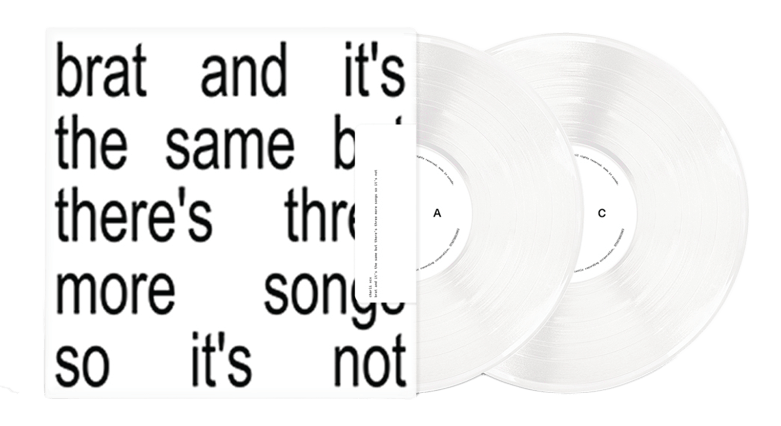 Vinyl - Charli XCX : Brat and it’s the same but there’s three more songs so it’s not (Clear Vinyl) - The Record Hub