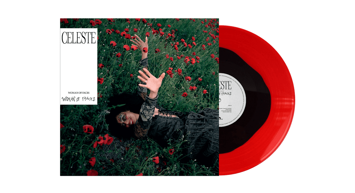 Celeste : Woman Of Faces ((Black/Red Vinyl w Alt Artwork & 7”)