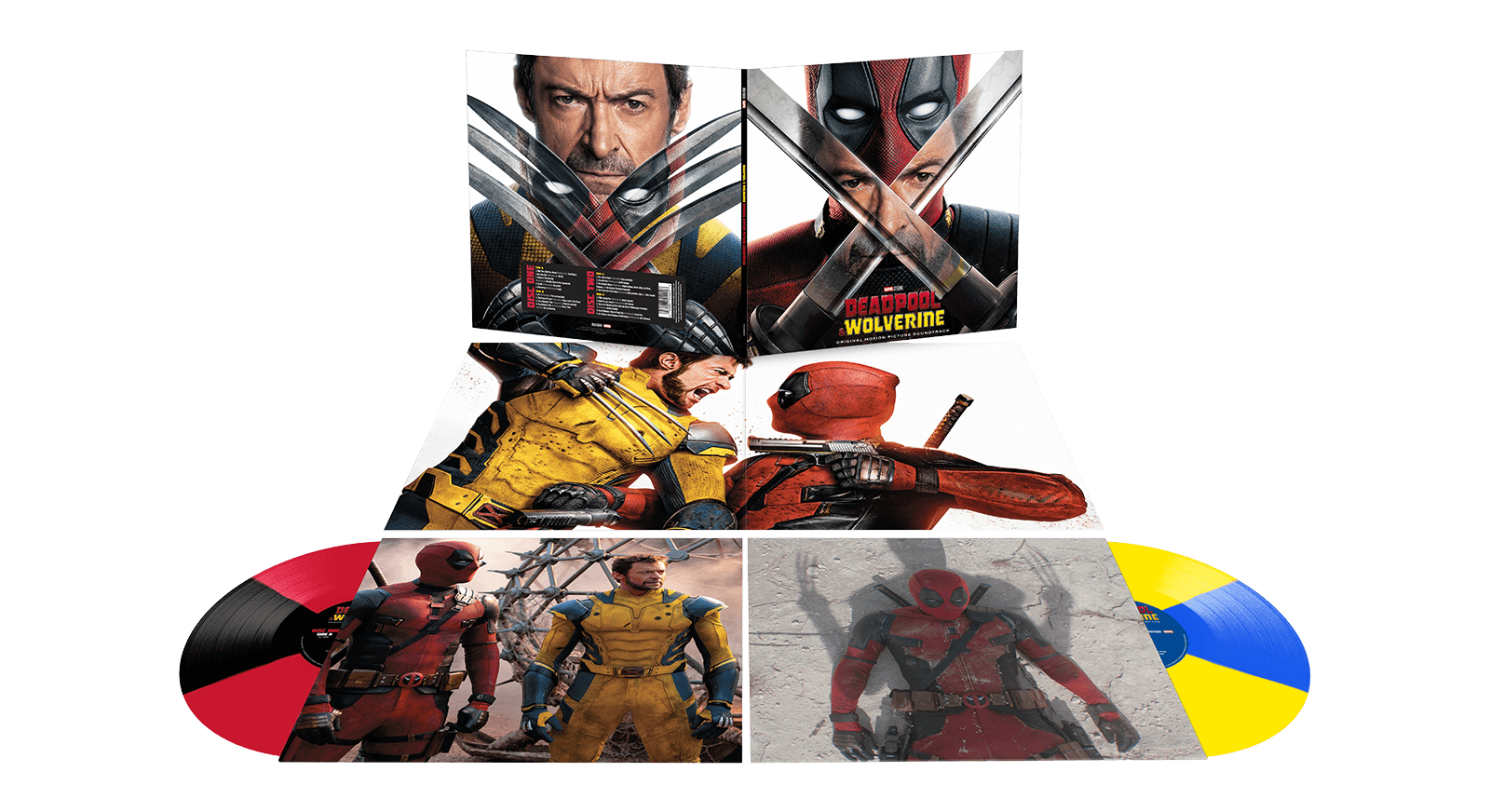 Vinyl - Various Artists : Deadpool & Wolverine (Black/ Red & Blue/ Yellow Viny) - The Record Hub