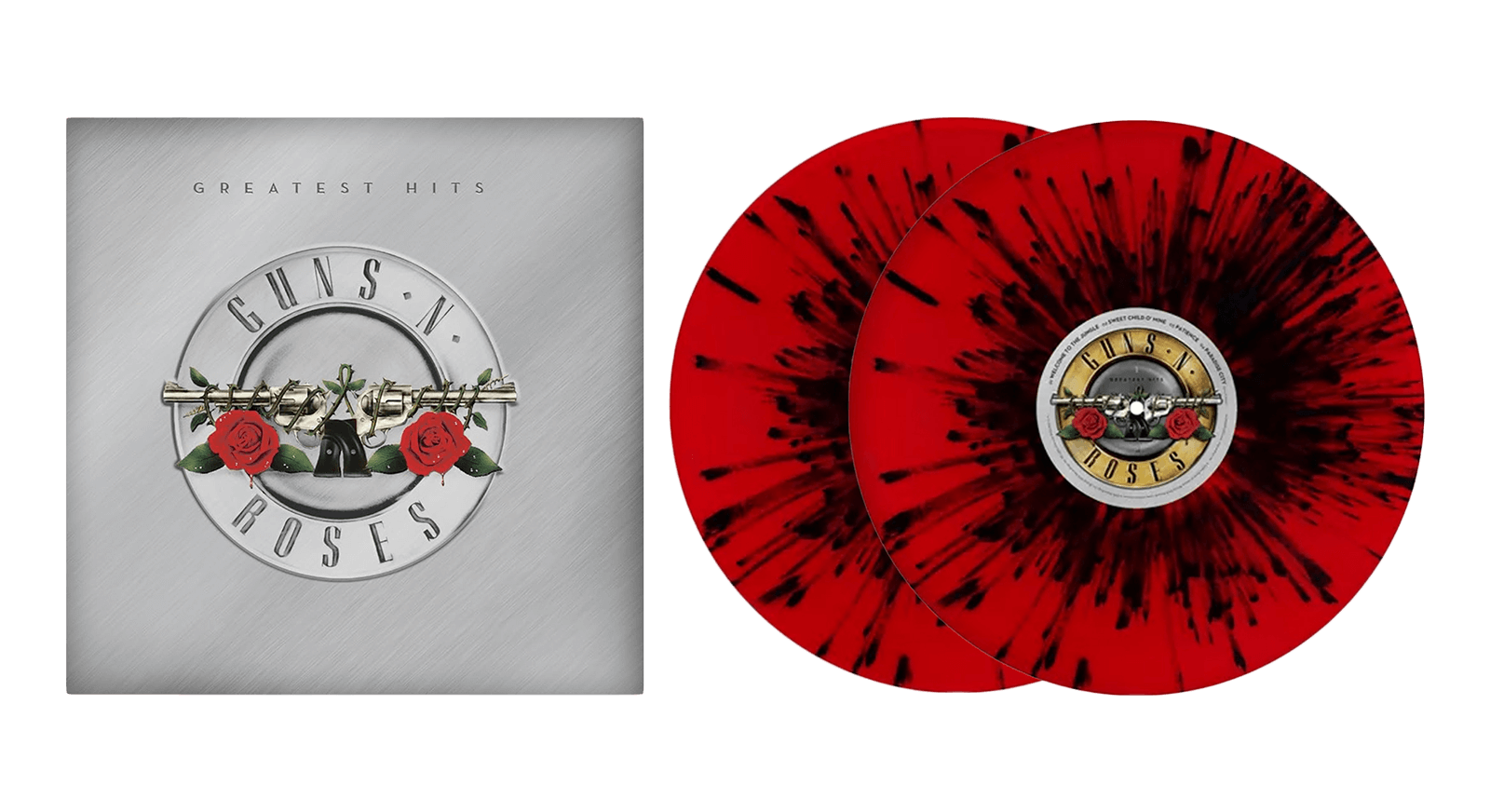 Vinyl - Guns N' Roses : Greatest Hits (Red/Black Splatter Vinyl) - The Record Hub