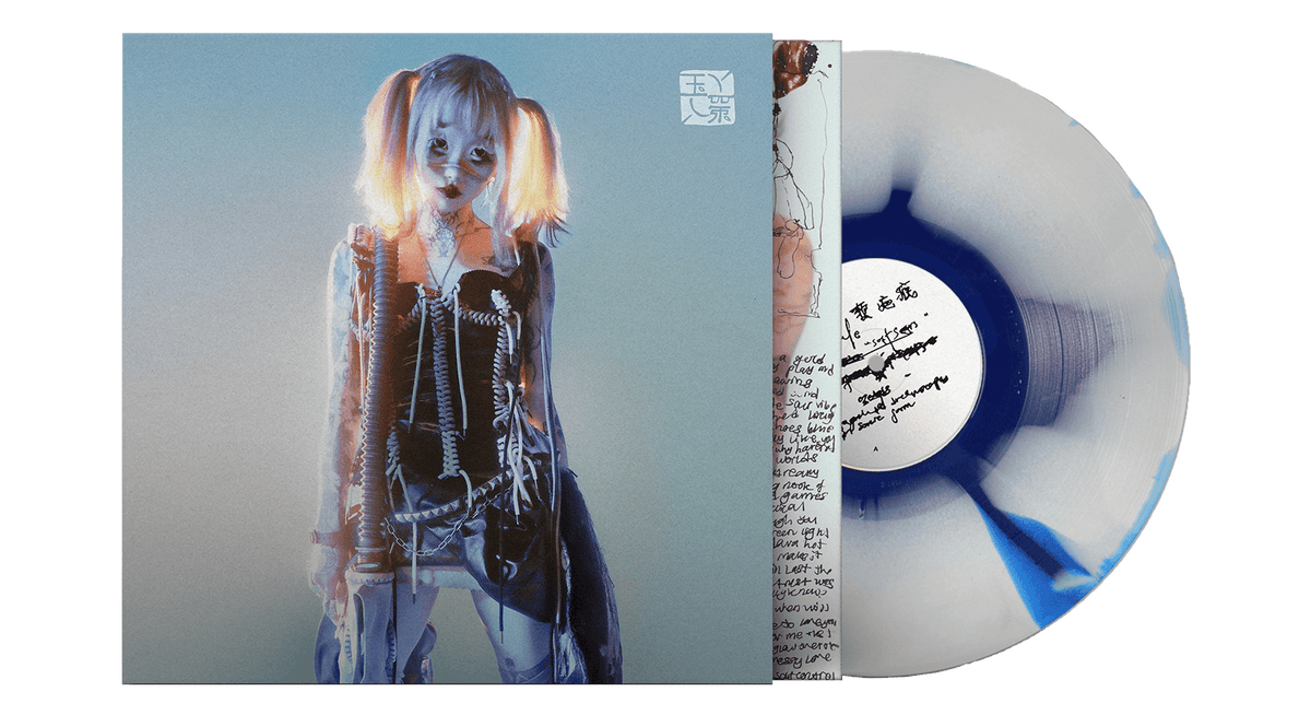 Vinyl - yeule : softscars (White &amp; Blue Ink-Spill Vinyl) - The Record Hub