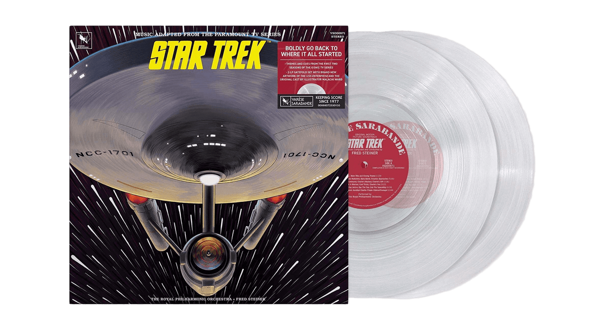Vinyl - Fred Steiner Royal Philharmonic Orchestra : Star Trek - Music Adapted From Selected Episodes Of The Paramount TV Series (Clear Vinyl) - The Record Hub