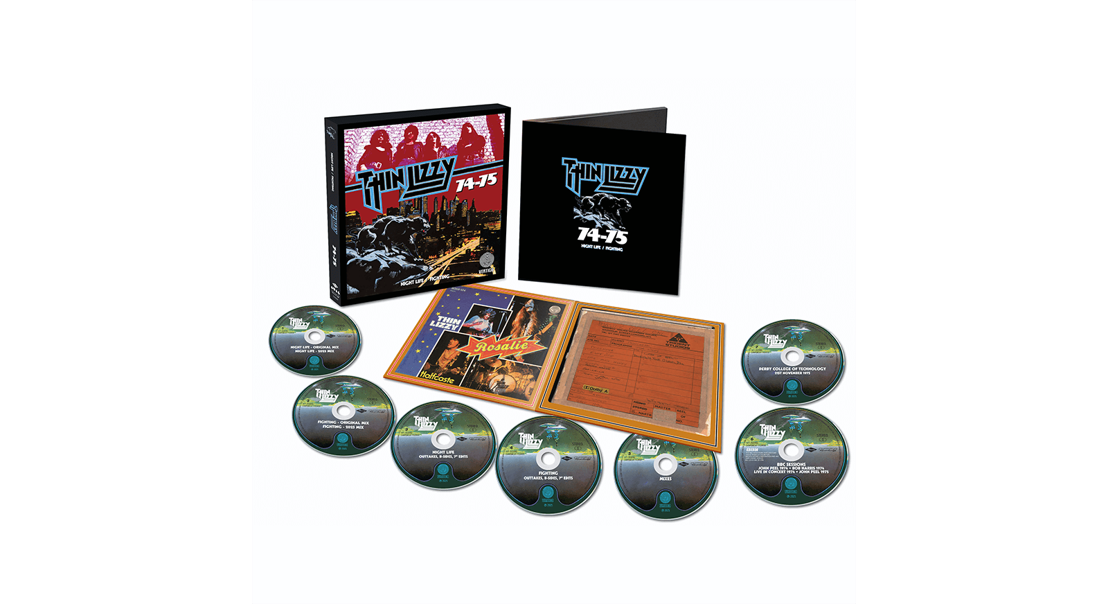 Vinyl | Thin Lizzy | 74-75 - Night Life / Fighting (7CD Boxset) Vinyl | Thin Lizzy | 74-75 - Night Life / Fighting (7CD Boxset)