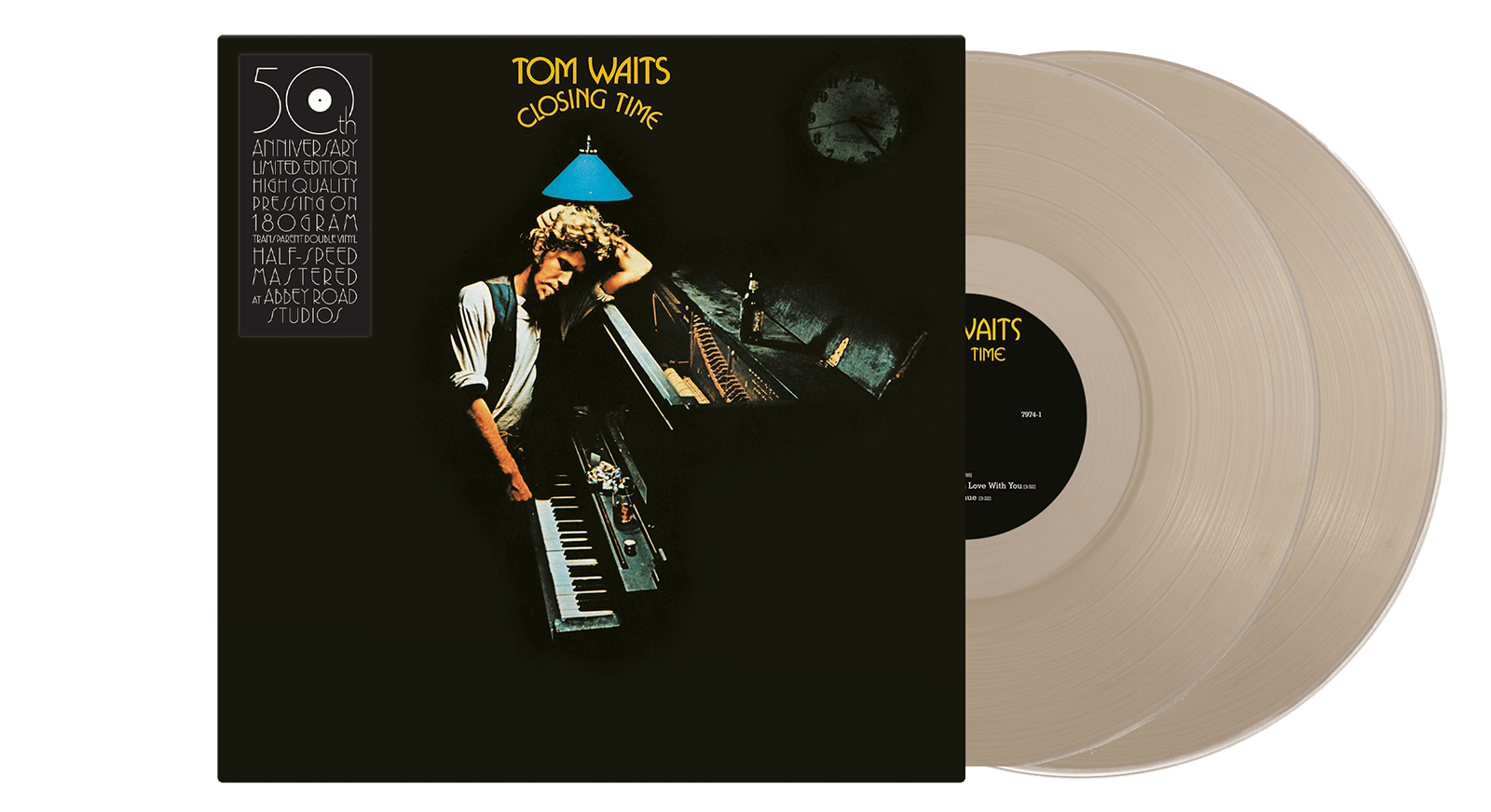 Vinyl - Tom Waits : Closing Time - 50th Anniv. Half-Speed Master (Clear 180g Vinyl 2LP)  - The Record Hub