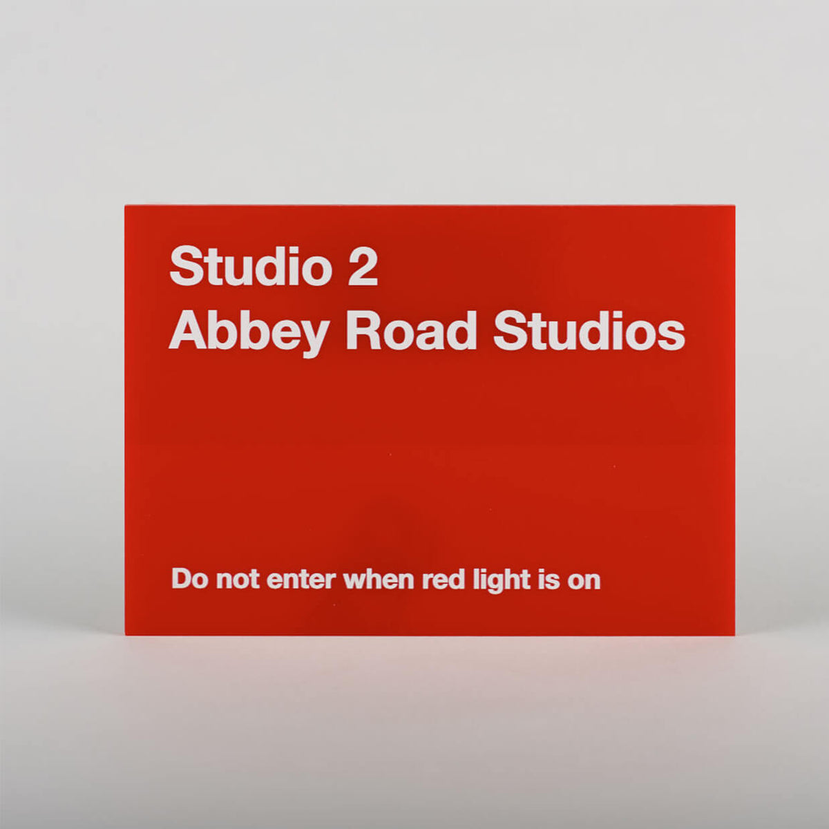 Vinyl - Abbey Road : Abbey Road Studio Two Replica Red Perspex Sign - The Record Hub
