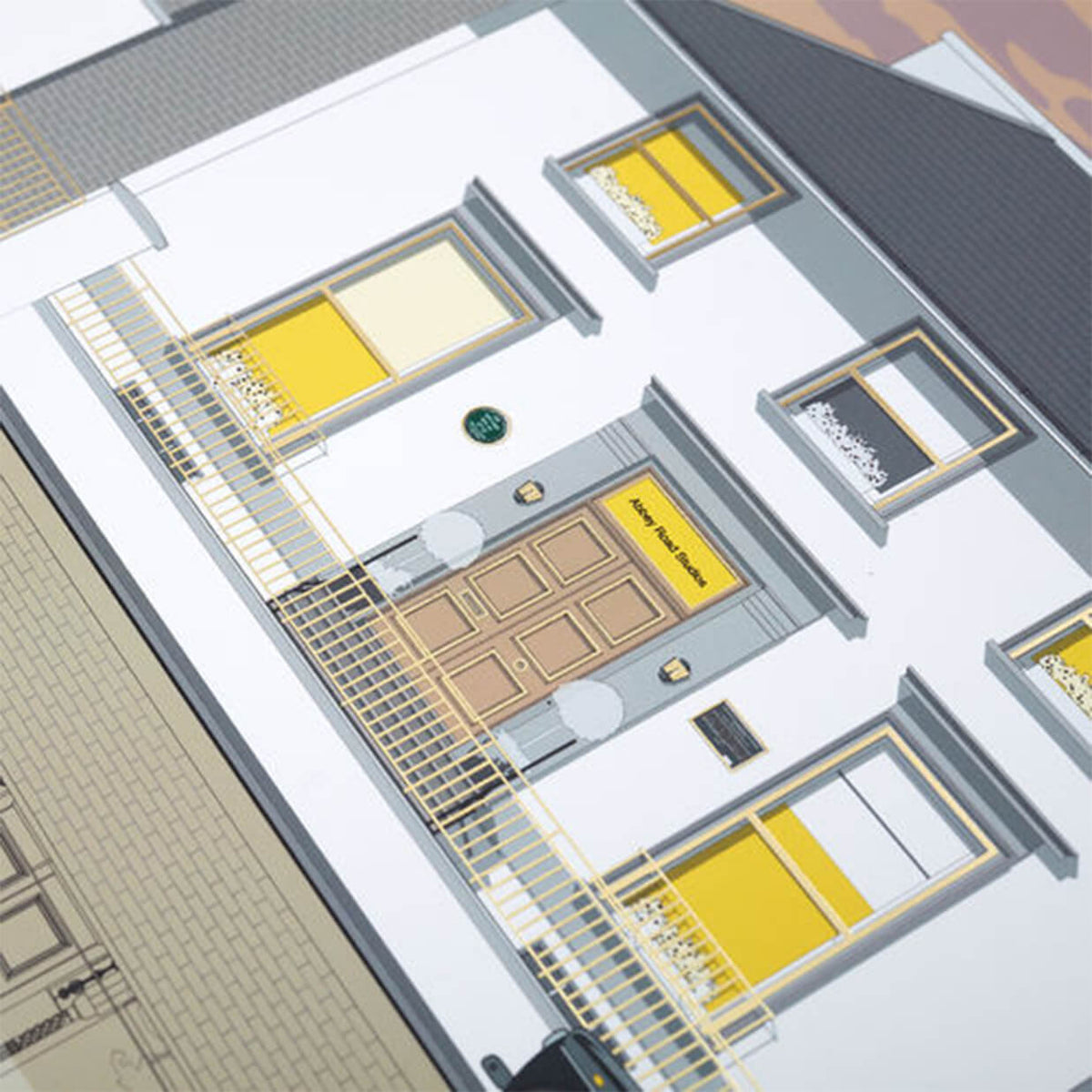 Vinyl - Abbey Road : Abbey Road Studios Established 1931 Gold Metallic Print - The Record Hub
