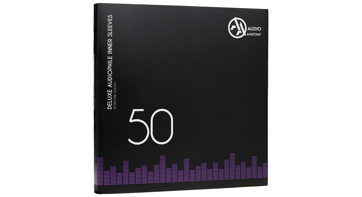 Vinyl - Audio Anatomy : 50X 12&quot; Deluxe Audiophile Antistatic Inner Sleeves Black - The Record Hub