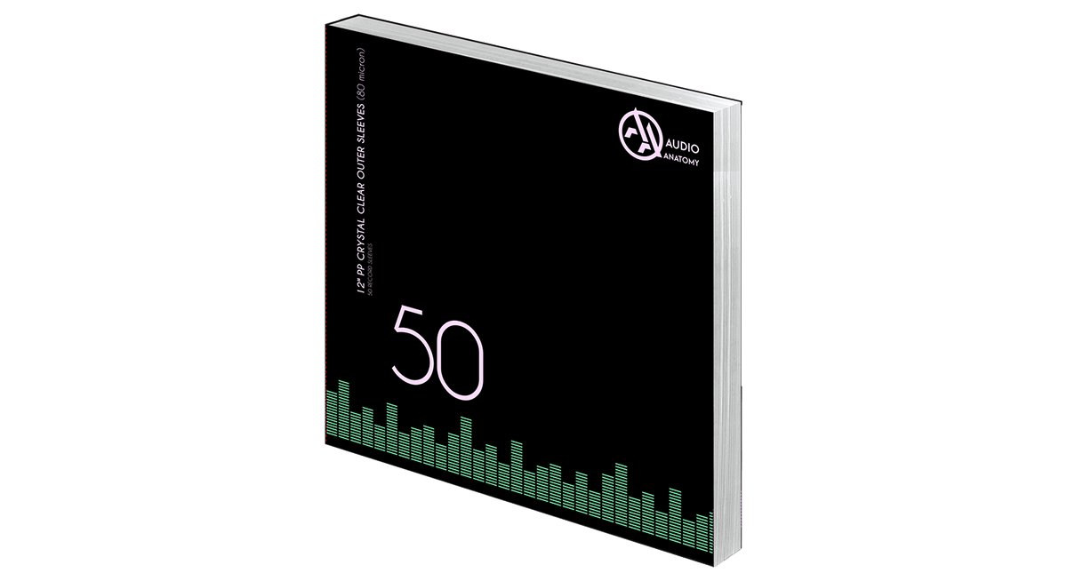 Vinyl - Audio Anatomy : 50X 12&quot; PP Crystal Clear Outer Sleeves (80 Micron) - The Record Hub