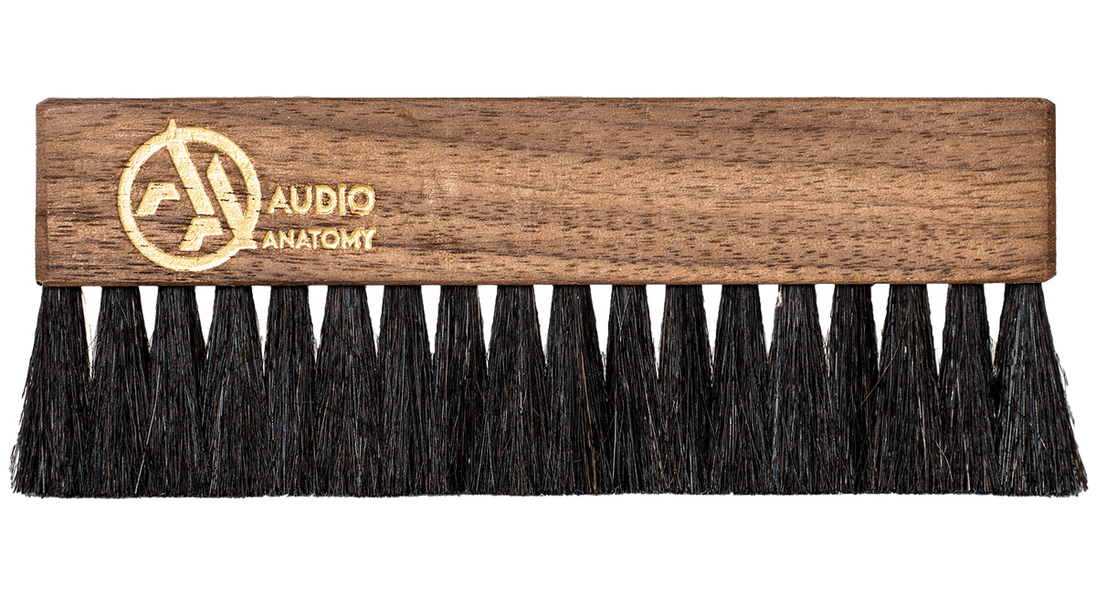 Vinyl - Audio Anatomy : Walnut Wood Vinyl Brush - The Record Hub