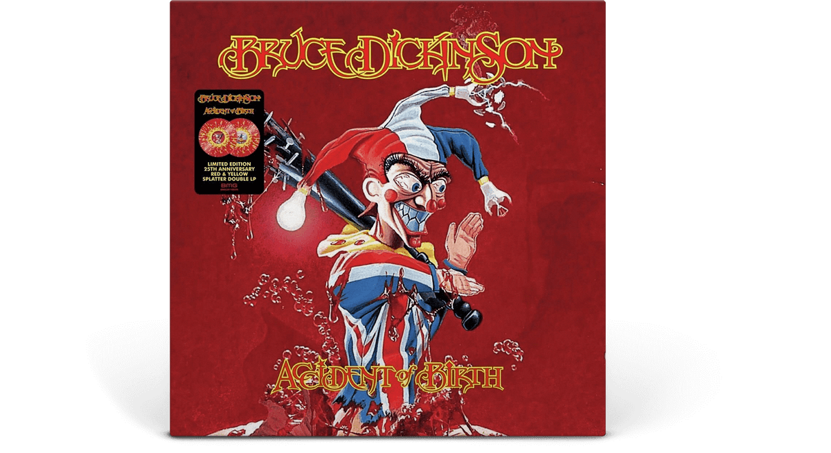 Vinyl - Bruce Dickinson : Accident of Birth (Ltd Red &amp; Yellow Splatter Vinyl) - The Record Hub