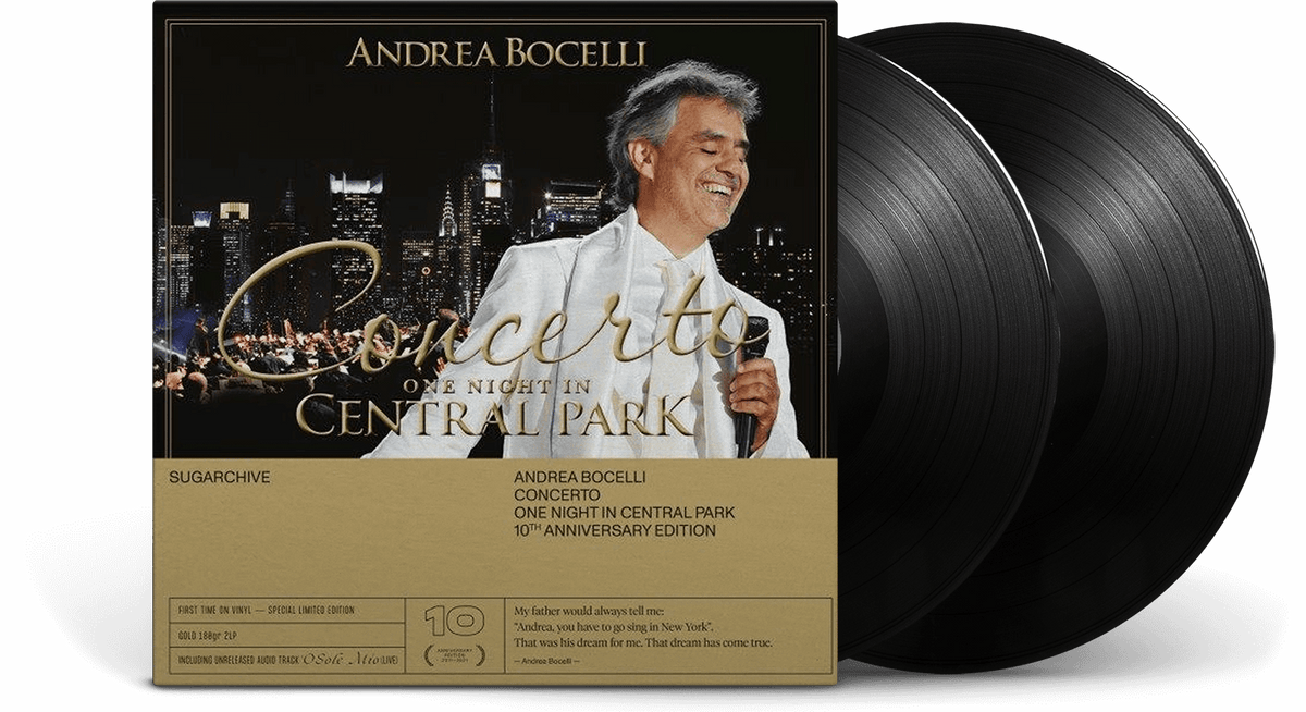 Vinyl - Andrea Bocelli : ONE NIGHT IN CENTRAL PARK - 10TH ANNIVERSARY - The Record Hub