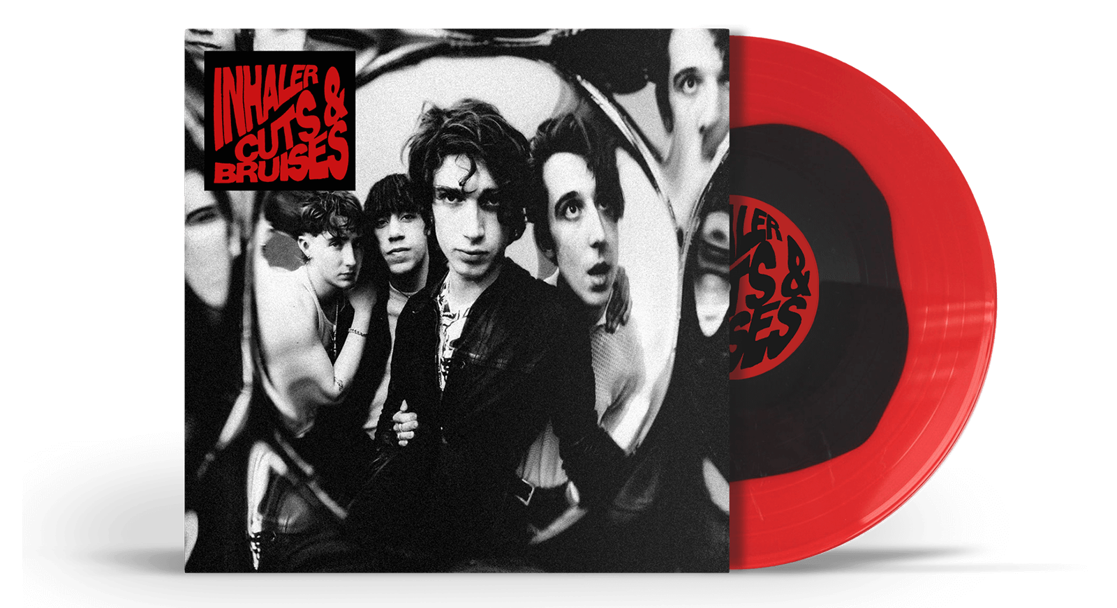 Vinyl | Inhaler | Cuts & Bruises (Black/Red Circle Vinyl) (Exclusive In ...