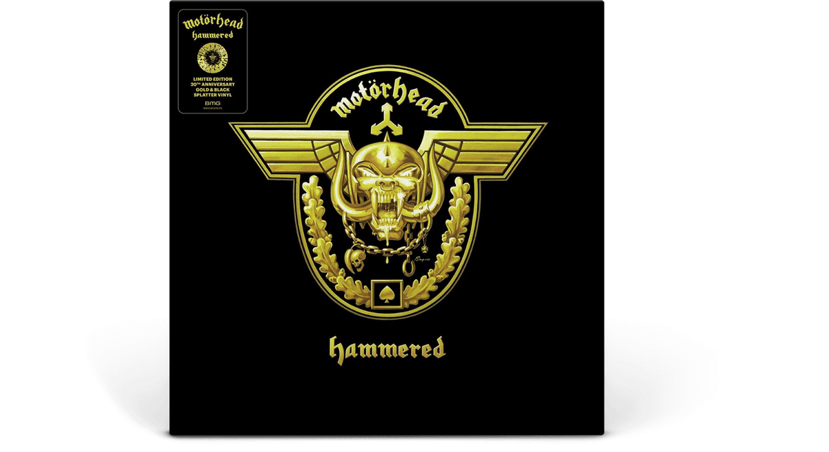 Vinyl - Motörhead : Hammered (Gold &amp; Black Splatter Vinyl) - The Record Hub