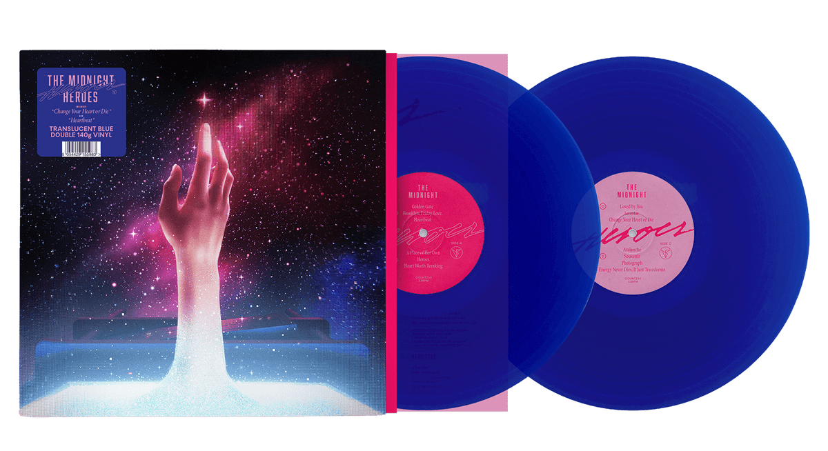 Vinyl - The Midnight : Heroes (Clear Blue Vinyl) - The Record Hub