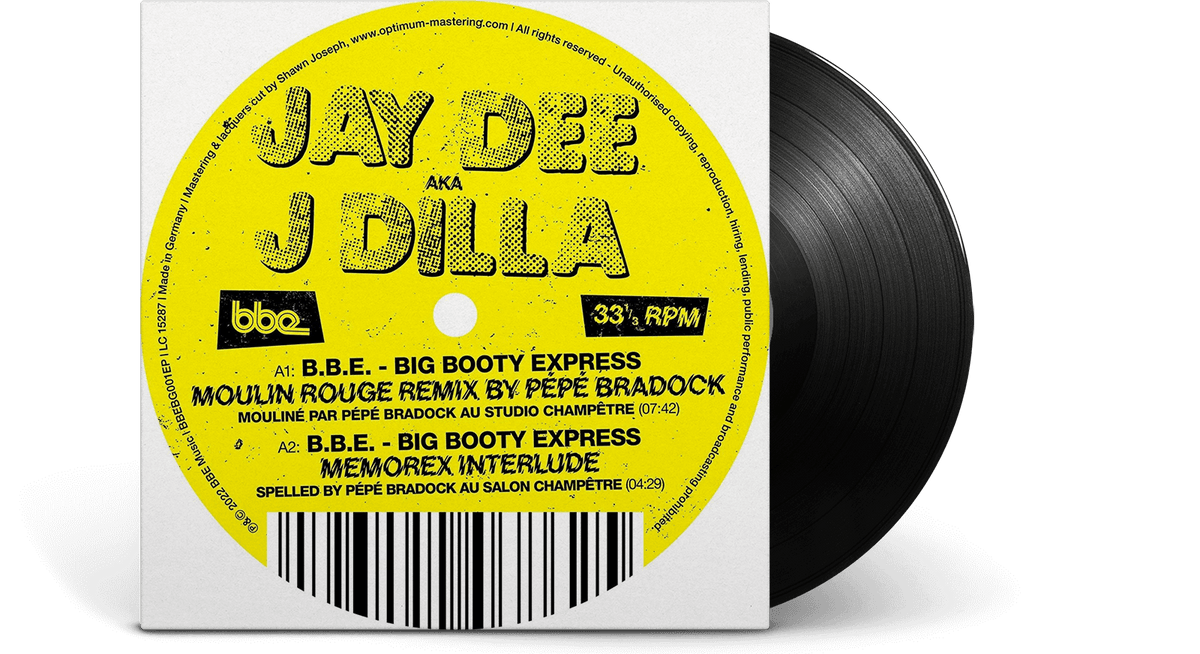 Vinyl - J Dilla : B.B.E. ( Big Booty Express) Remixes EP / by Pépé Bradock &amp; Âme - The Record Hub