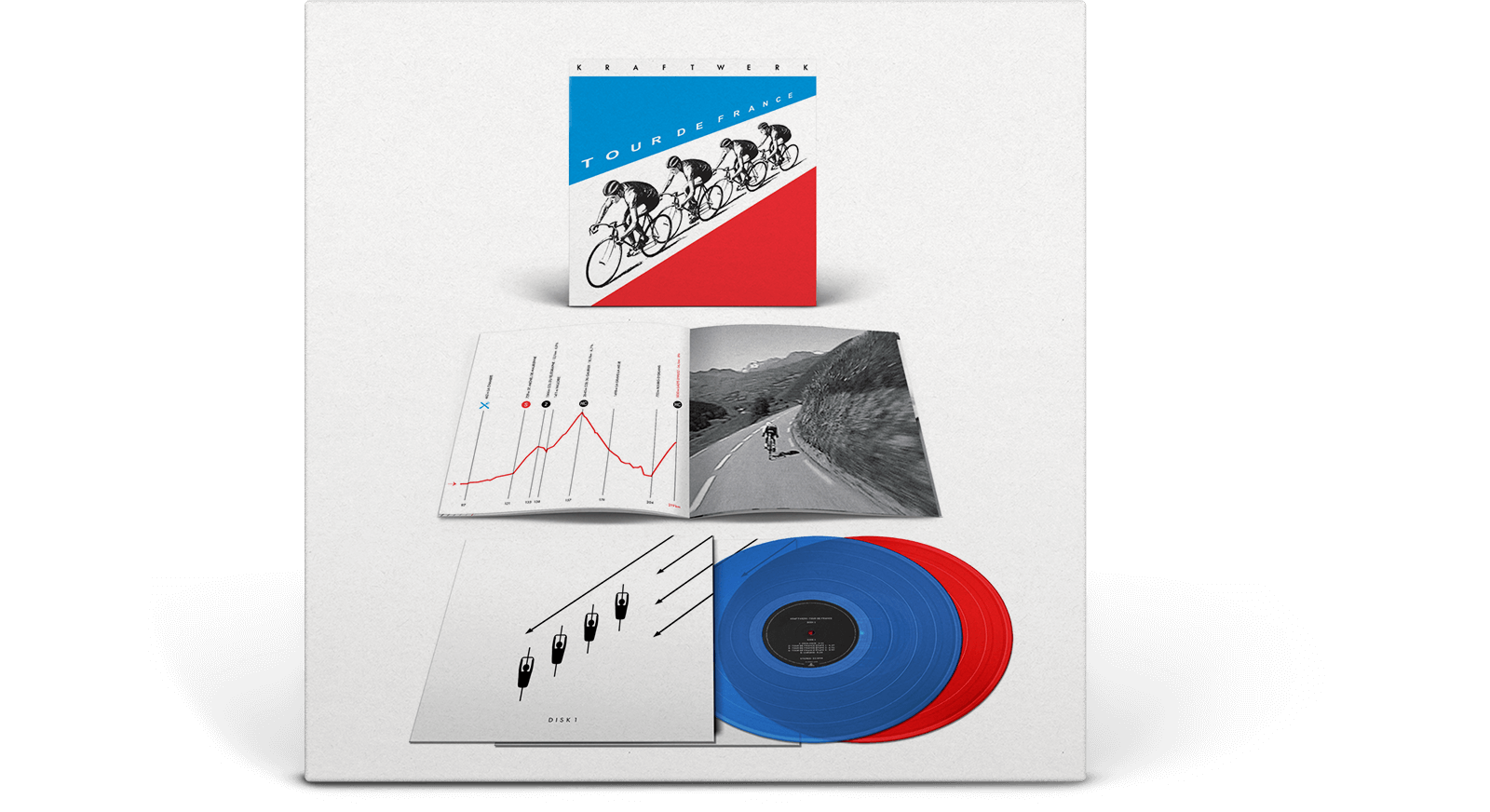 Vinyl - Kraftwerk : Tour De France (Blue/Red Vinyl) - The Record Hub