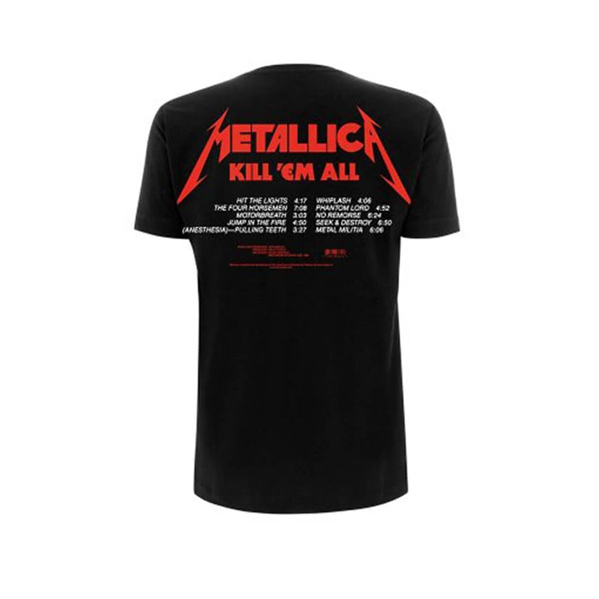 Vinyl - Metallica : Kill Em All Tracks - T-Shirt - The Record Hub