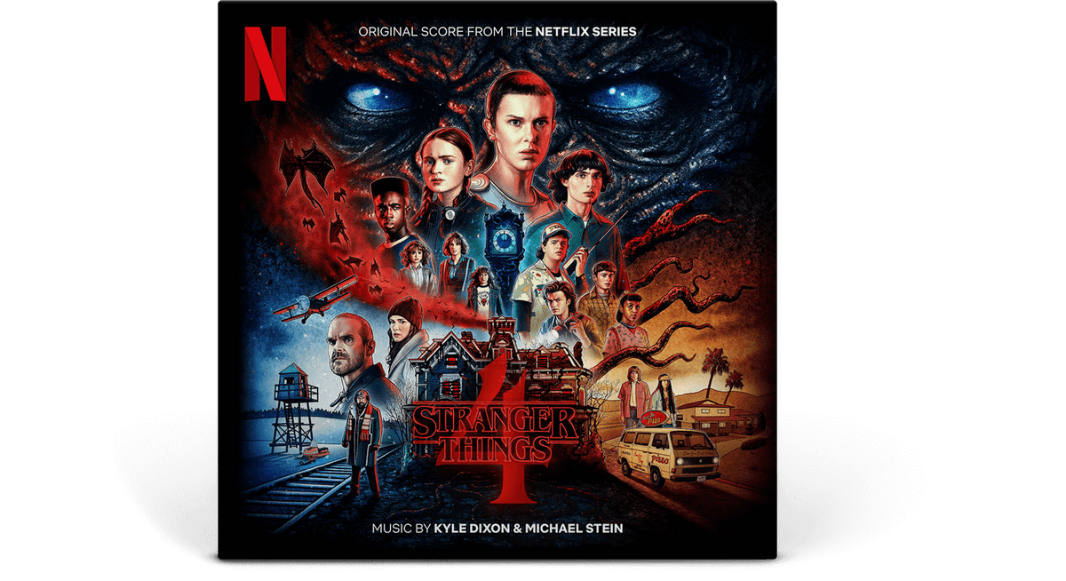Vinyl - Kyle Dixon &amp; Michael Stein : Stranger Things 4 - Volume 1 (Original Score From The Netflix Series) (Clear/Blue 2LP Vinyl) - The Record Hub