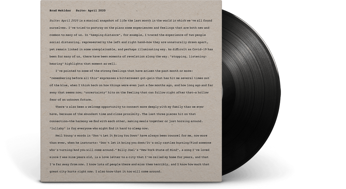 Vinyl - Brad Mehldau : Suite: April 2020 - The Record Hub