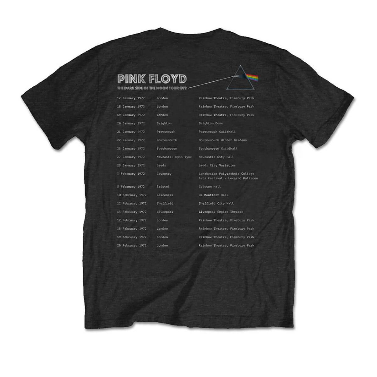 Vinyl - Pink Floyd : 1972 Tour - T-Shirt - The Record Hub