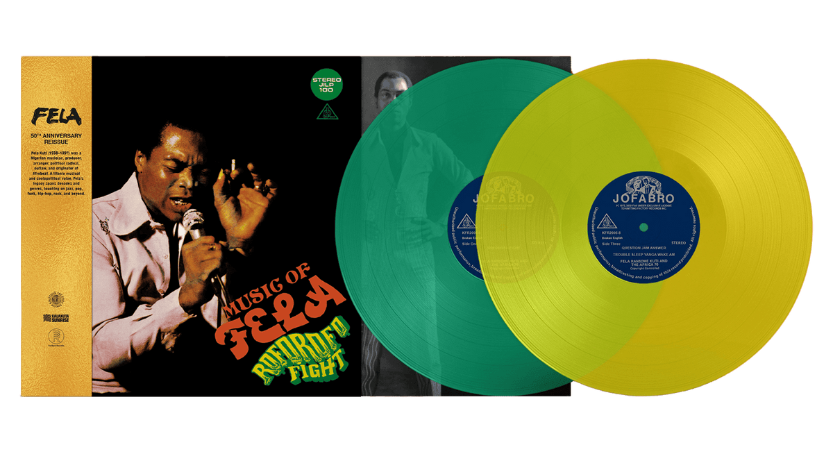 Vinyl - Fela Kuti : Roforofo Fight (Ltd Yellow &amp; Green Vinyl) - The Record Hub