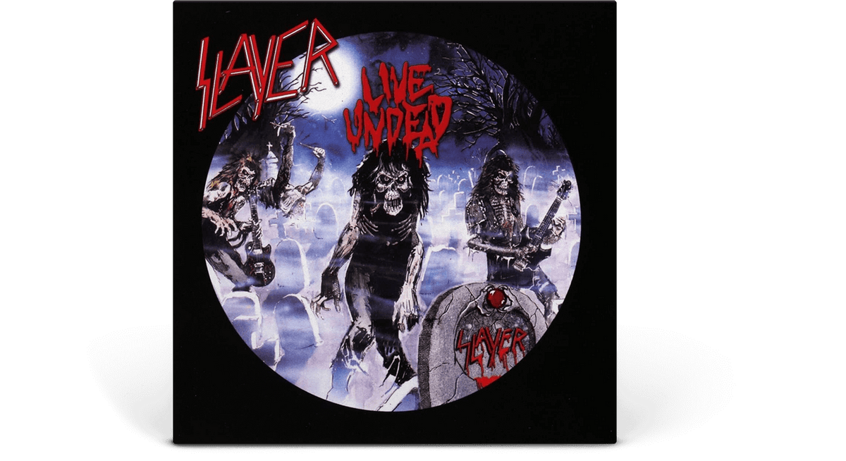 Vinyl - Slayer : Live Undead (Ltd Blue &amp; White &amp; Black Splatter Vinyl) - The Record Hub