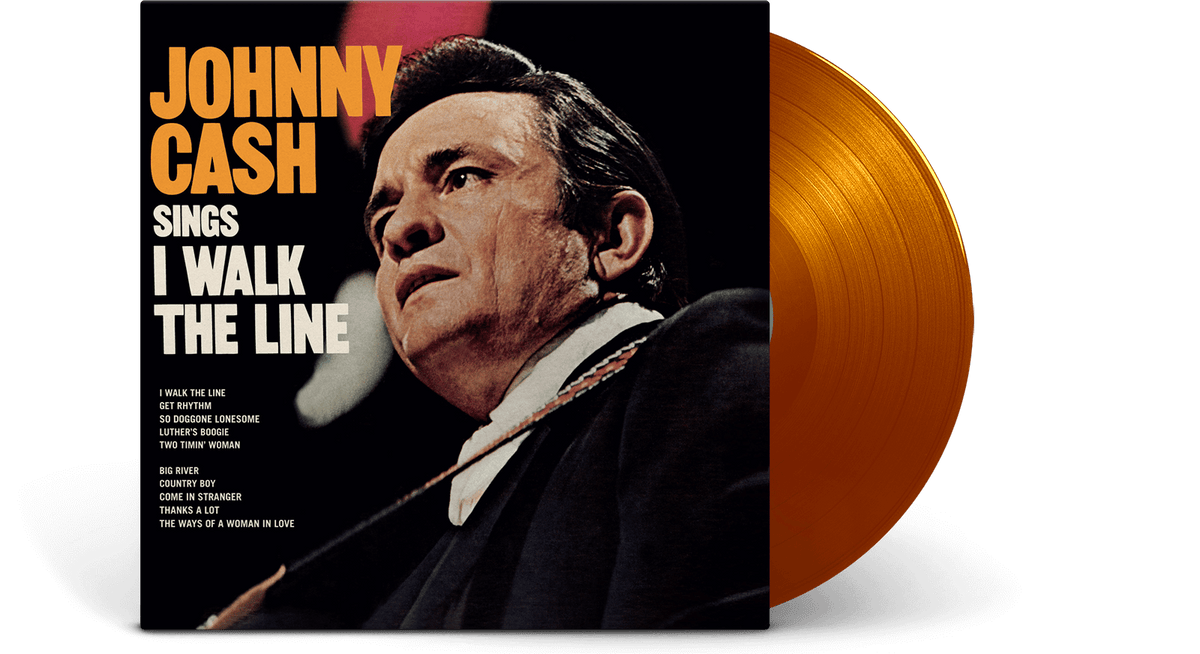 Vinyl - Johnny Cash : Sings I Walk The Line (Orange Vinyl) - The Record Hub