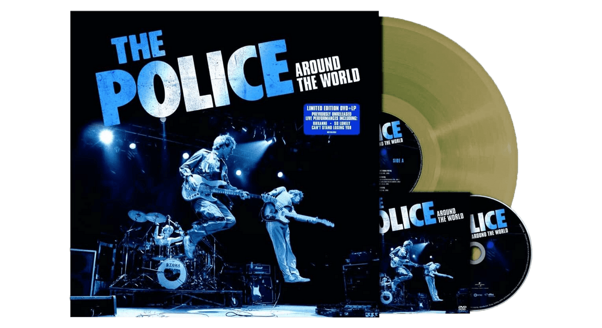 Vinyl - The Police : Around The World Restored &amp; Expanded (Gold Vinyl + DVD) - The Record Hub