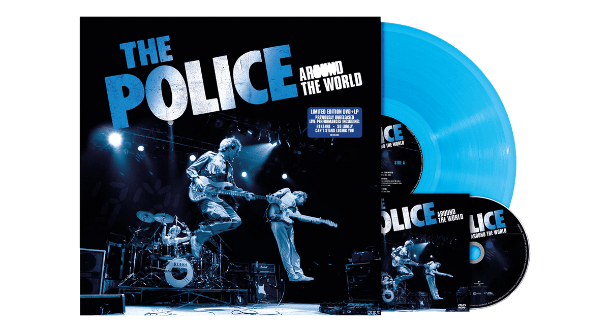 Vinyl - The Police : Around The World Restored &amp; Expanded (Blue Vinyl + DVD) - The Record Hub