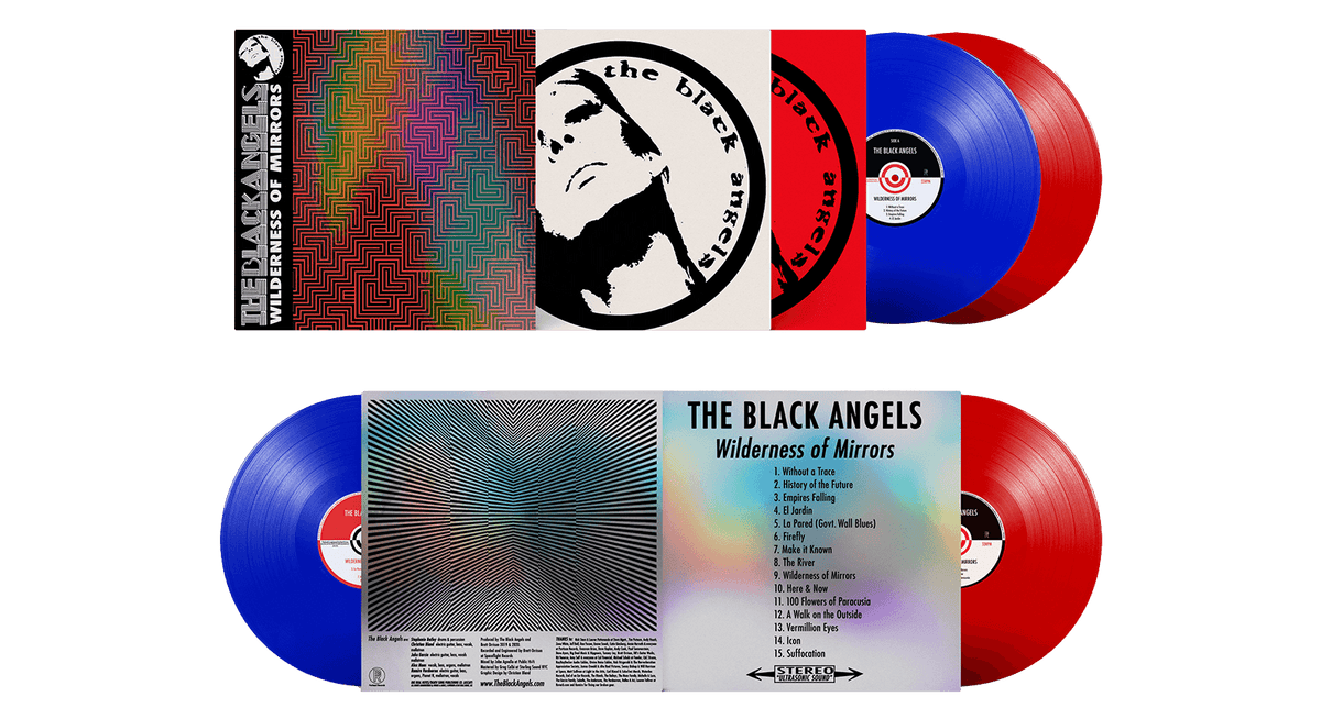 Vinyl - The Black Angels : Wilderness of Mirrors (Ltd Opaque Blue &amp; Red Vinyl) - The Record Hub