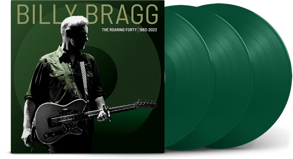 Vinyl - Billy Bragg : The Roaring 40 - 1983 - 2023 (Deluxe Ltd 3LP Green Vinyl) - The Record Hub