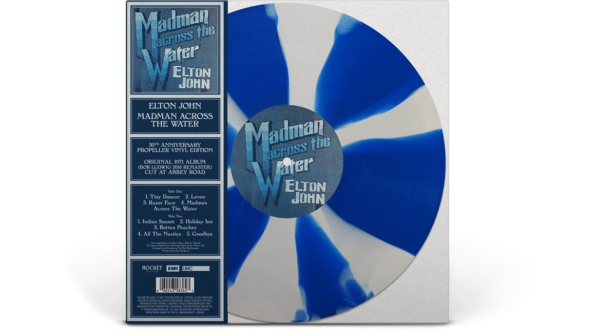 Vinyl - Elton John : Madman Across The Water (50th Anniversary Coloured Vinyl) Edition - The Record Hub