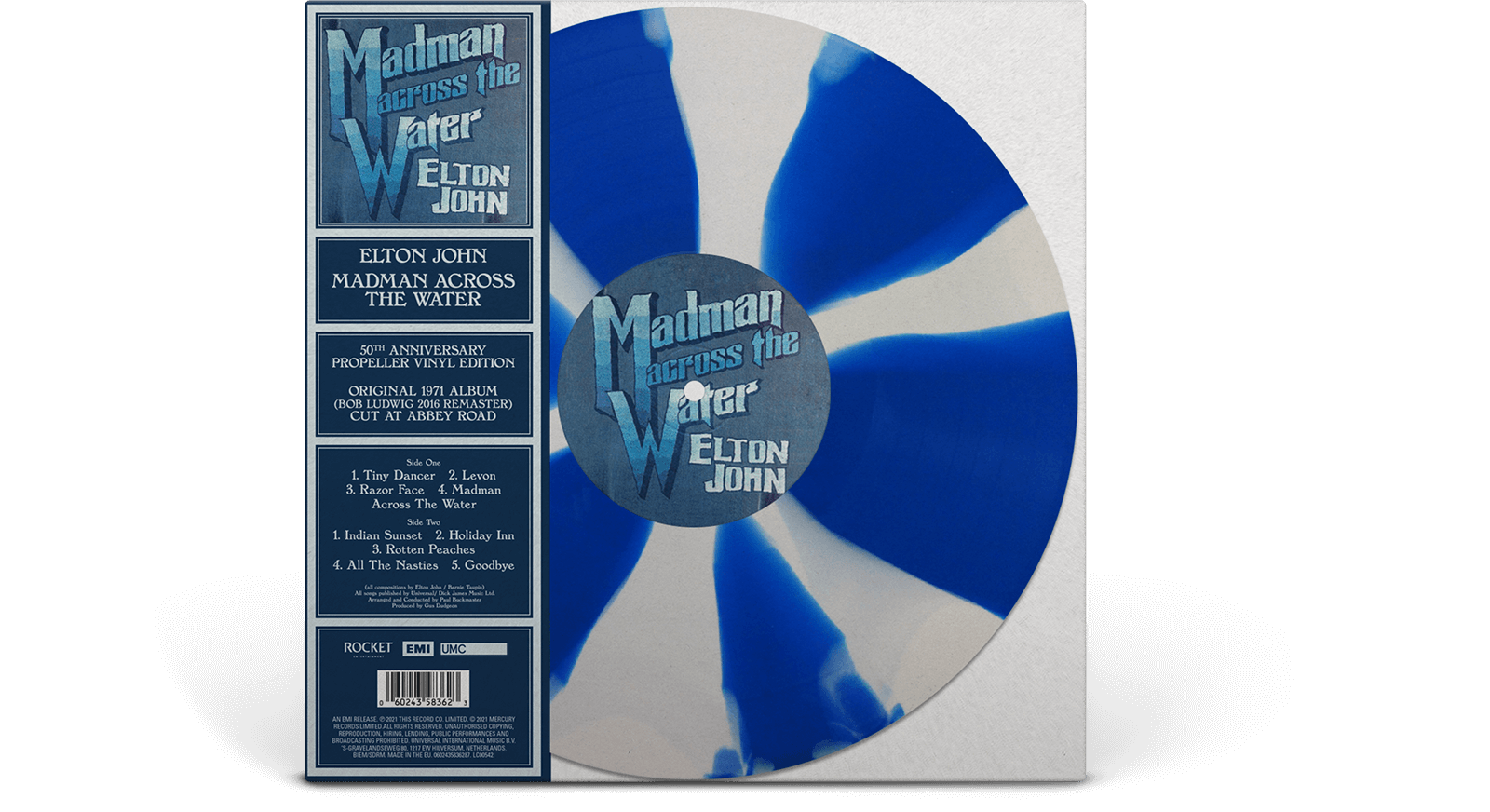Vinyl - Elton John : Madman Across The Water (50th Anniversary Coloured Vinyl) Edition - The Record Hub