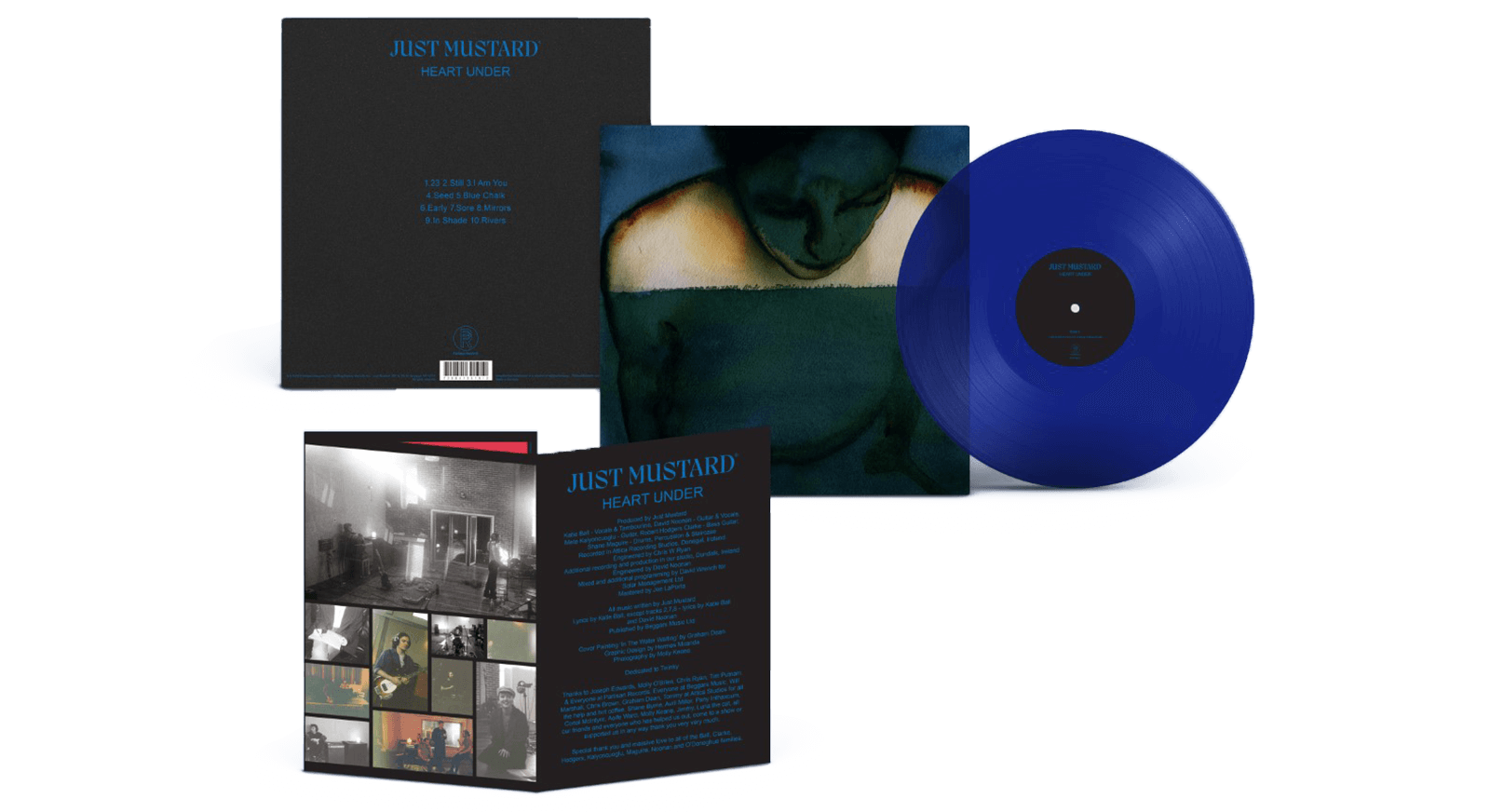 Vinyl - Just Mustard : Heart Under (Ltd Clear Blue Vinyl) - The Record Hub