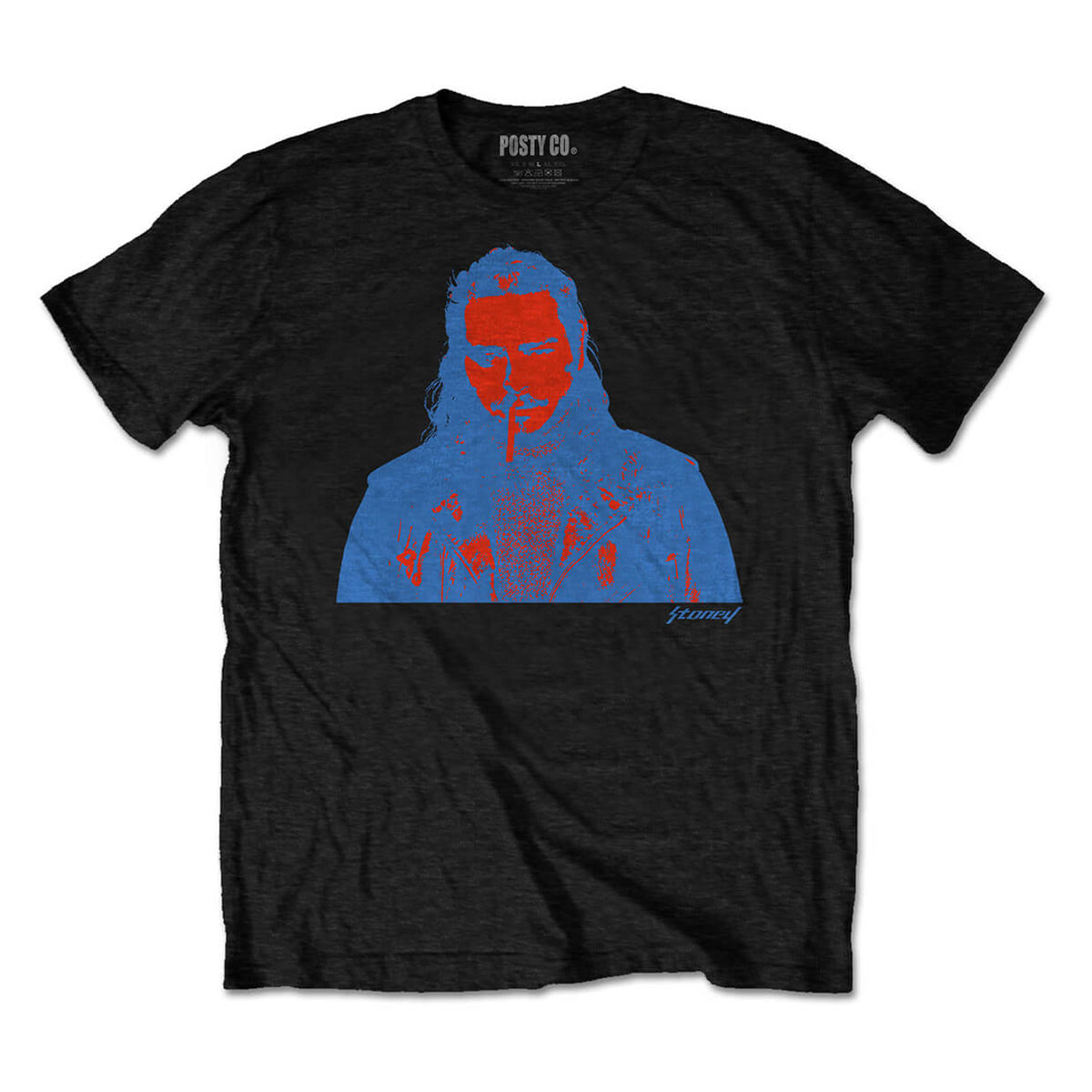 Vinyl - Post Malone : Red &amp; Blue Photo - T-Shirt - The Record Hub