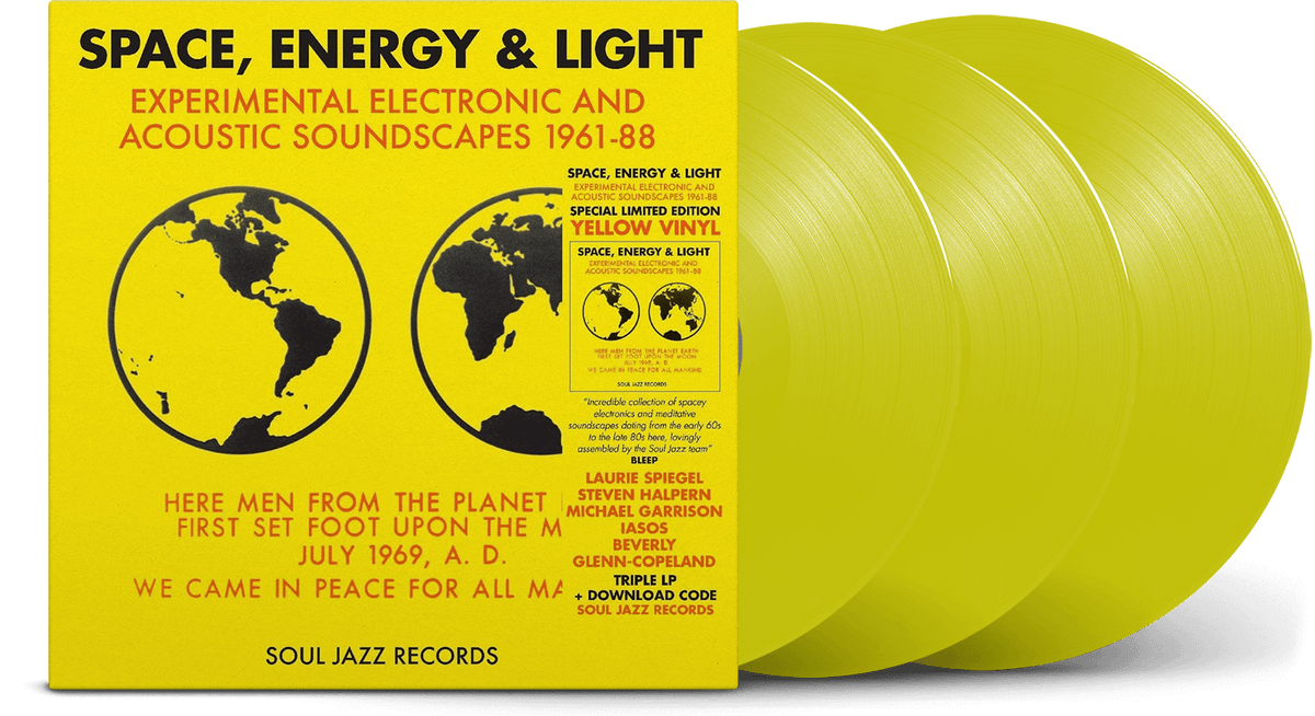 Vinyl - VA / Soul Jazz Records Presents : Space, Energy &amp; Light - Experimental Electronic And Acoustic Soundscapes 1961-88 (Ltd Yellow Vinyl) - The Record Hub